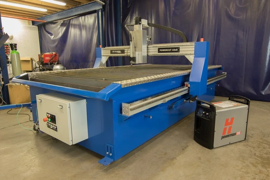 Our POWERCUT CNC plasma cutting table.