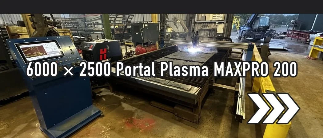 6000 × 2500 Portal Plasma Cutter MAXPRO200 Equipped